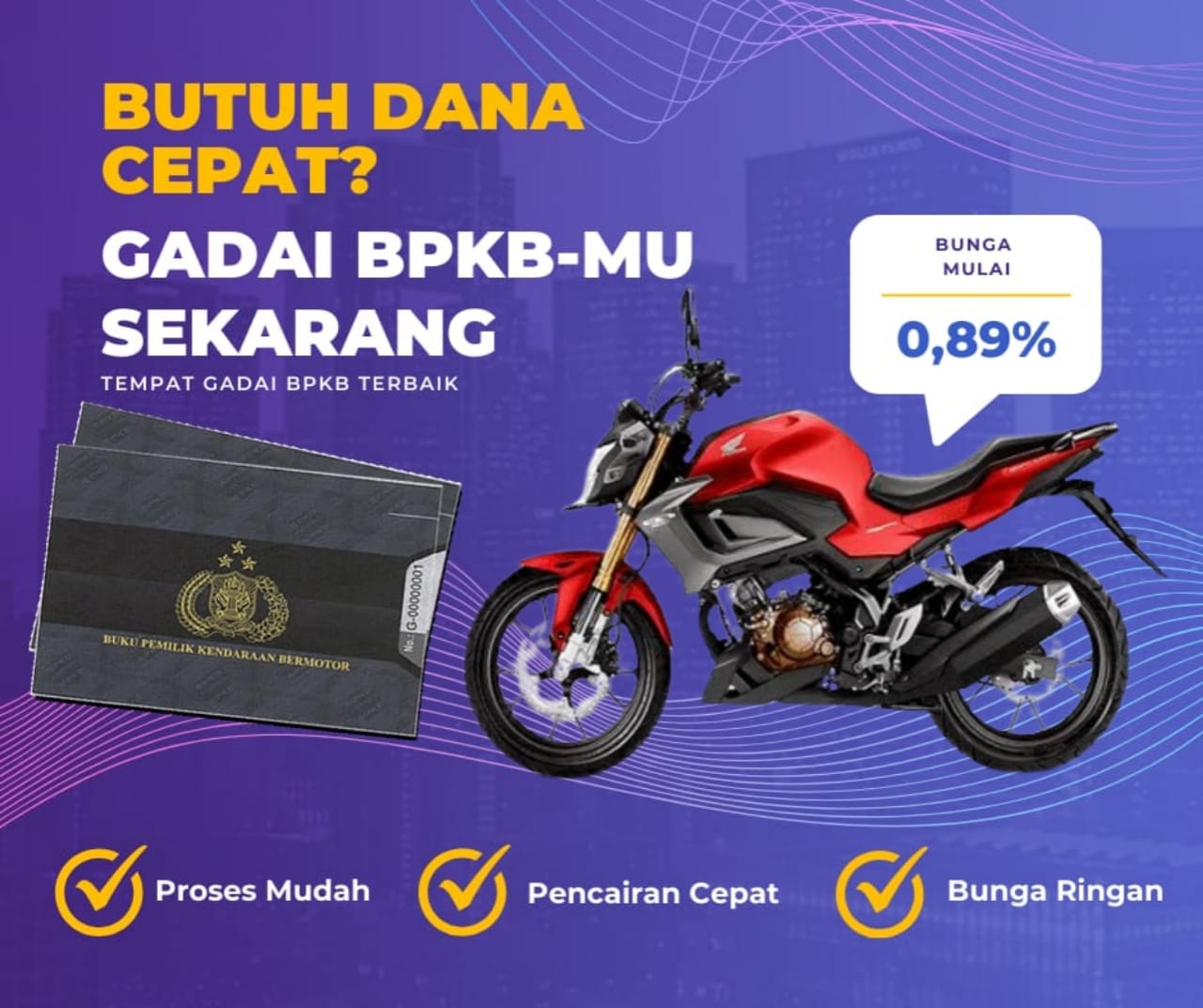 Kredit Jaminan Bpkb Motor Honda Cbr 150 BU Dapat Dana Berapa? Seperti Ini Simulasinya